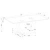 Pruitt Rectangular Glass Top Metal Coffee Table Satin Silver