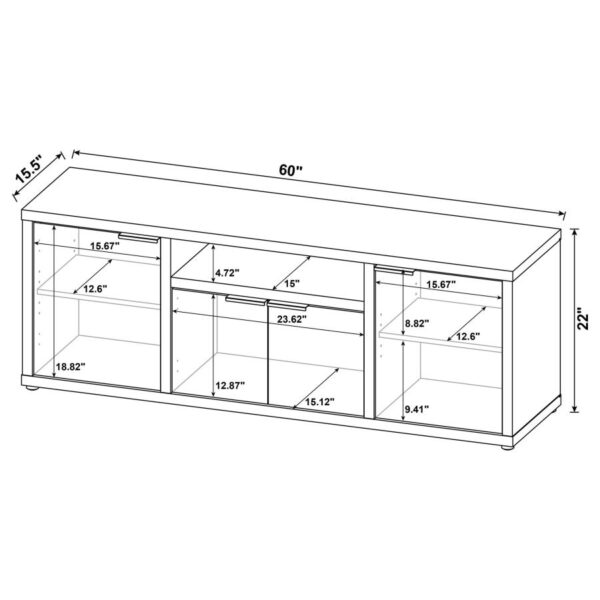 Tabby 3-piece 60-inch TV Entertainment Center Mango