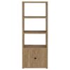 Tabby 3-shelf Engineered Wood Media Tower Mango
