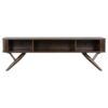 Valna Wood 71-inch TV Stand with Sliding Doors Walnut