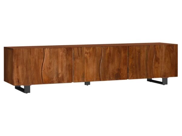 Trask 86-inch Wood TV Stand Media Console Mango Brown