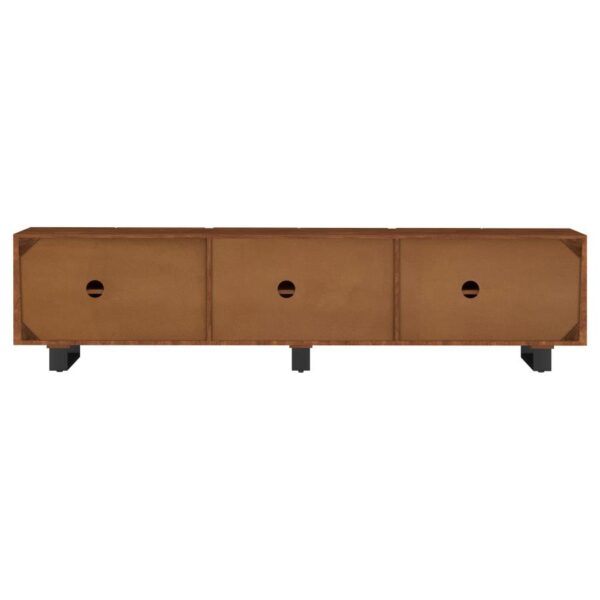 Trask 86-inch Wood TV Stand Media Console Mango Brown