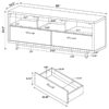 Casey 2-drawer Engineered Wood 60-inch TV Stand White