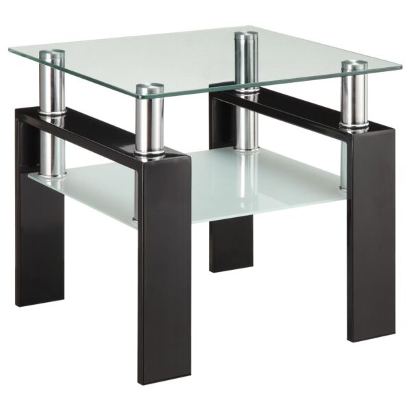 Dyer 2-piece Rectangular Coffee and End Table Set Black