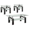Dyer 3-piece Rectangular Coffee and End Table Set Black