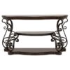Laney Scrollwork Entryway Sofa Console Table Deep Merlot