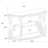 Laney Scrollwork Entryway Sofa Console Table Deep Merlot
