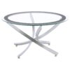 Brooke 3-piece Round Coffee and End Table Set Chrome