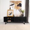 Marsden 2-door Mango Wood 70-inch TV Stand Charcoal Black