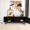 Marsden 2-door Mango Wood 70-inch TV Stand Charcoal Black