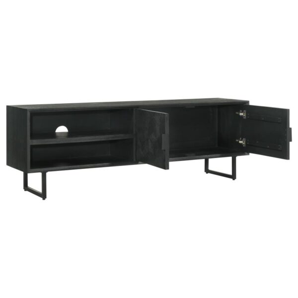 Marsden 2-door Mango Wood 70-inch TV Stand Charcoal Black