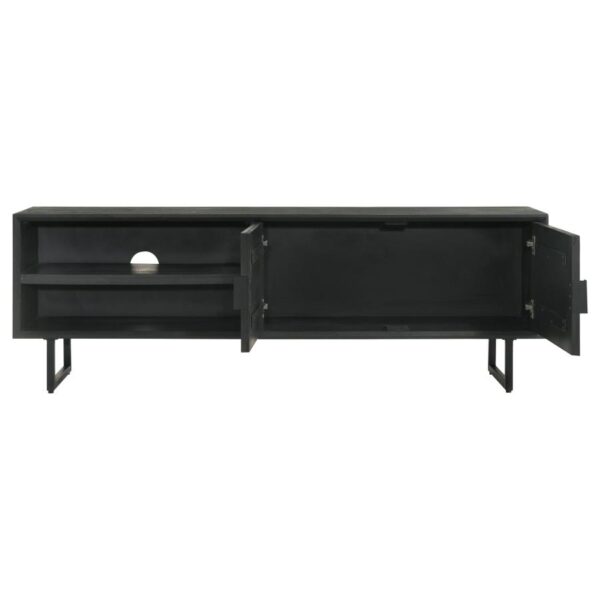Marsden 2-door Mango Wood 70-inch TV Stand Charcoal Black
