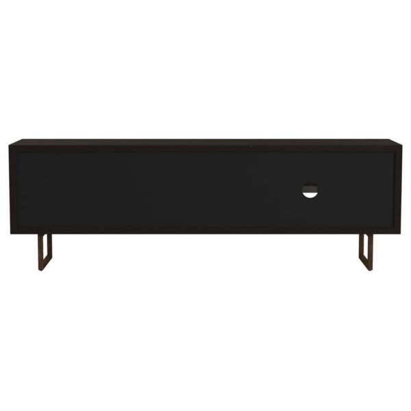 Marsden 2-door Mango Wood 70-inch TV Stand Charcoal Black