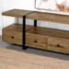 Otto 5-drawer Mango Wood 70-inch TV Stand Media Console Brown