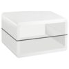Elana 2-piece Coffee and End Table Set White High Gloss