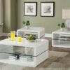 Elana 3-piece Coffee and End Table Set White High Gloss