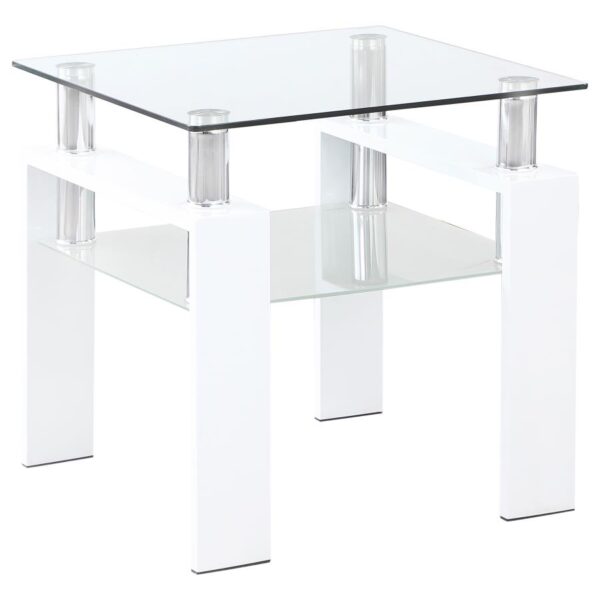 Dyer 2-piece Rectangular Coffee and End Table Set White