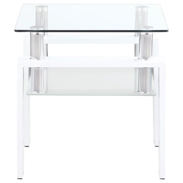 Dyer 2-piece Rectangular Coffee and End Table Set White