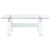 Dyer 1-shelf Rectangular Glass Top Coffee Table White