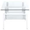 Dyer 1-shelf Rectangular Glass Top Coffee Table White