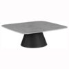 Eason 2-piece Cocktail Coffee Table Set Concrete and Black
