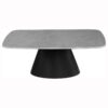 Eason 2-piece Cocktail Coffee Table Set Concrete and Black