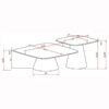 Eason 2-piece Cocktail Coffee Table Set Concrete and Black