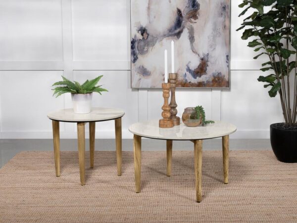 Aldis 2-piece Coffee and End Table Set White