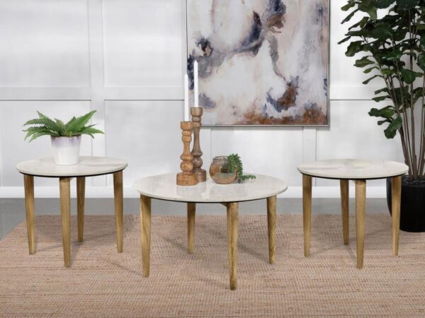 Aldis 3-piece Coffee and End Table Set White