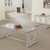 Merced 2-piece Rectangular Coffee and End Table Set Nickel