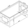 Merced Rectangular Glass Top Coffee Table Nickel