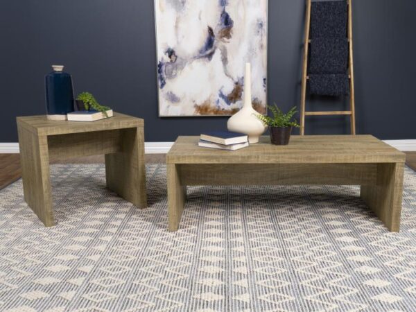 Lynette 2-piece Rectangular Coffee and End Table Set Mango