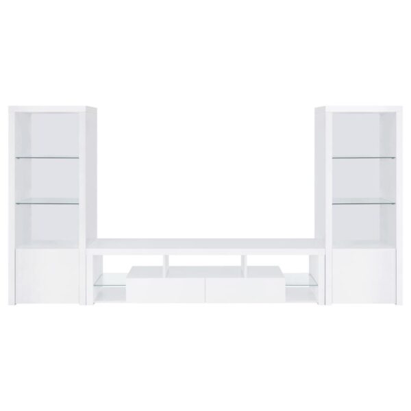 Jude 3-piece 71-inch TV Entertainment Center White High Gloss