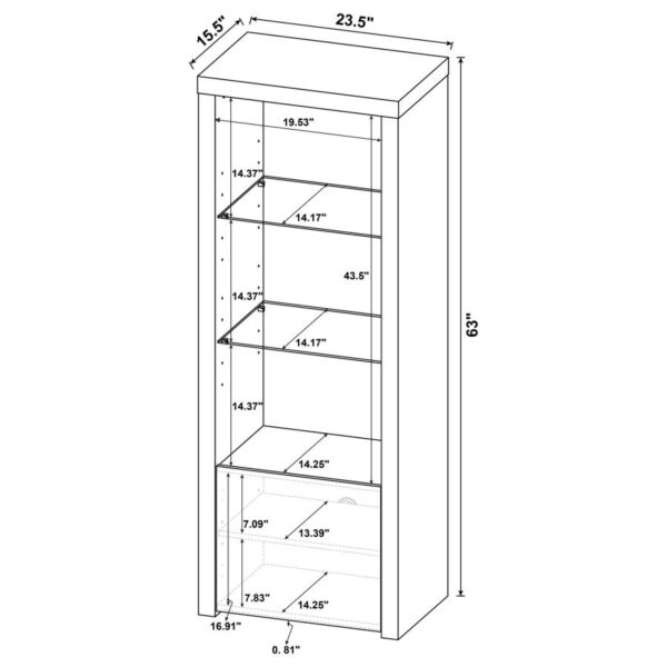 Jude 3-piece 71-inch TV Entertainment Center White High Gloss