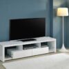 Jude 2-drawer Engineered Wood 71-inch TV Stand High Gloss White