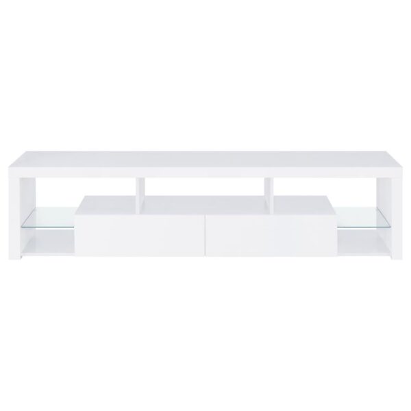 Jude 2-drawer Engineered Wood 71-inch TV Stand High Gloss White