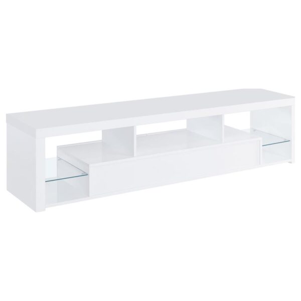 Jude 2-drawer Engineered Wood 71-inch TV Stand High Gloss White