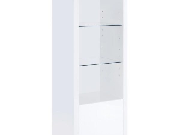Jude 3-shelf Engineered Wood Media Tower High Gloss White