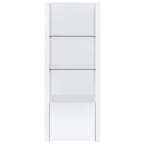 Jude 3-shelf Engineered Wood Media Tower High Gloss White