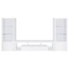 Jude 3-shelf Engineered Wood Media Tower High Gloss White