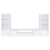 Jude 3-shelf Engineered Wood Media Tower High Gloss White