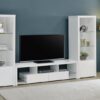 Jude 3-shelf Engineered Wood Media Tower High Gloss White