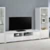 Jude 3-shelf Engineered Wood Media Tower High Gloss White