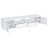 Jude 2-door Engineered Wood 79-inch TV Stand High Gloss White