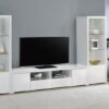 Jude 2-door Engineered Wood 79-inch TV Stand High Gloss White