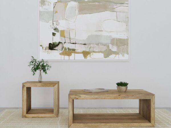 Benton 2-piece Solid Mango Coffee and End Table Set Natural