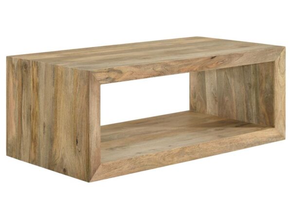 Benton Rectangular Solid Wood Coffee Table Natural