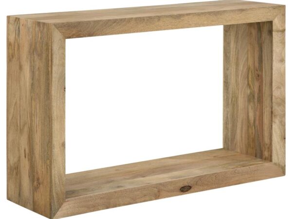 Benton Rectangular Solid Wood Sofa Console Table Natural