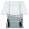 Danville 2-piece Glass Top Coffee and End Table Set Chrome