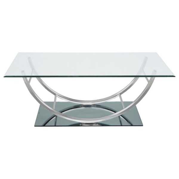 Danville 3-piece Glass Top Coffee and End Table Set Chrome